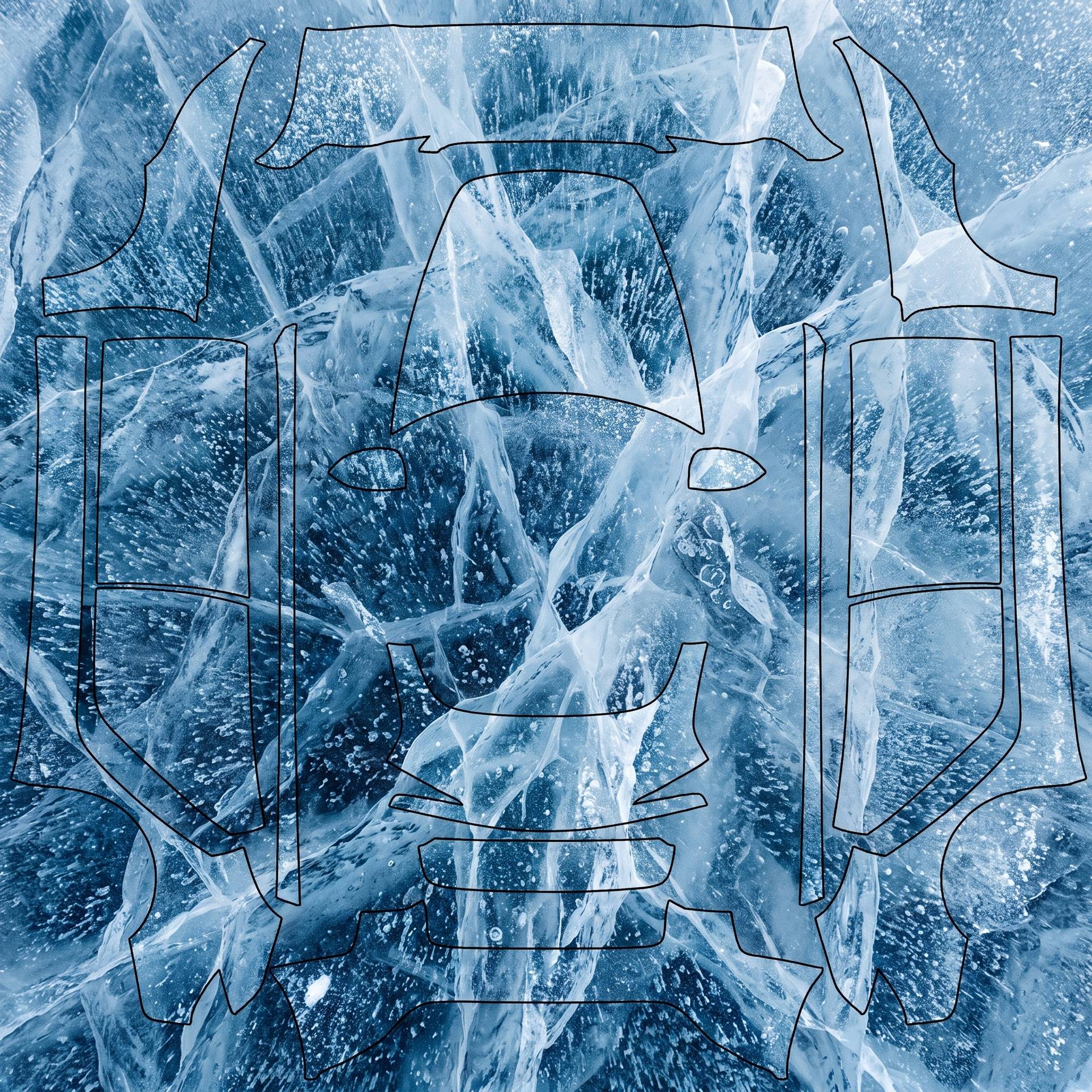 It looks like you're excited about the ice — AI wrap design for a Model 3 (2024+ Base)