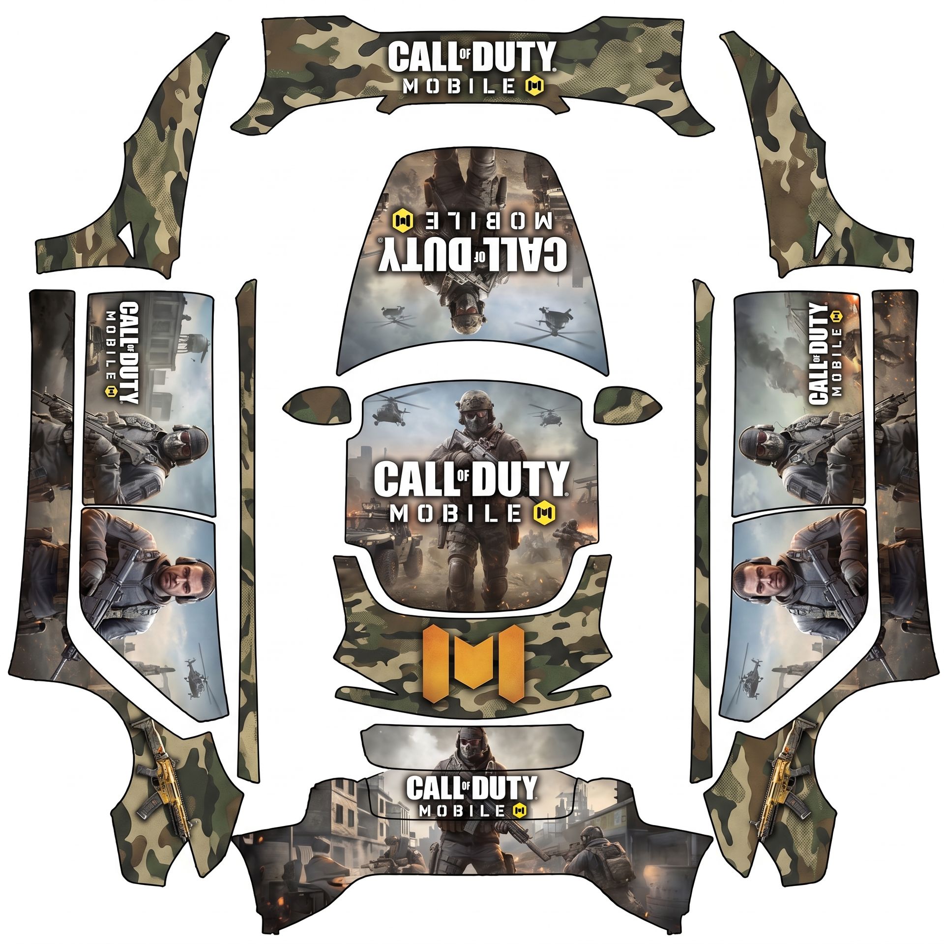 Call of duty mobile — AI wrap design for a Model 3 (2024+ Performance)