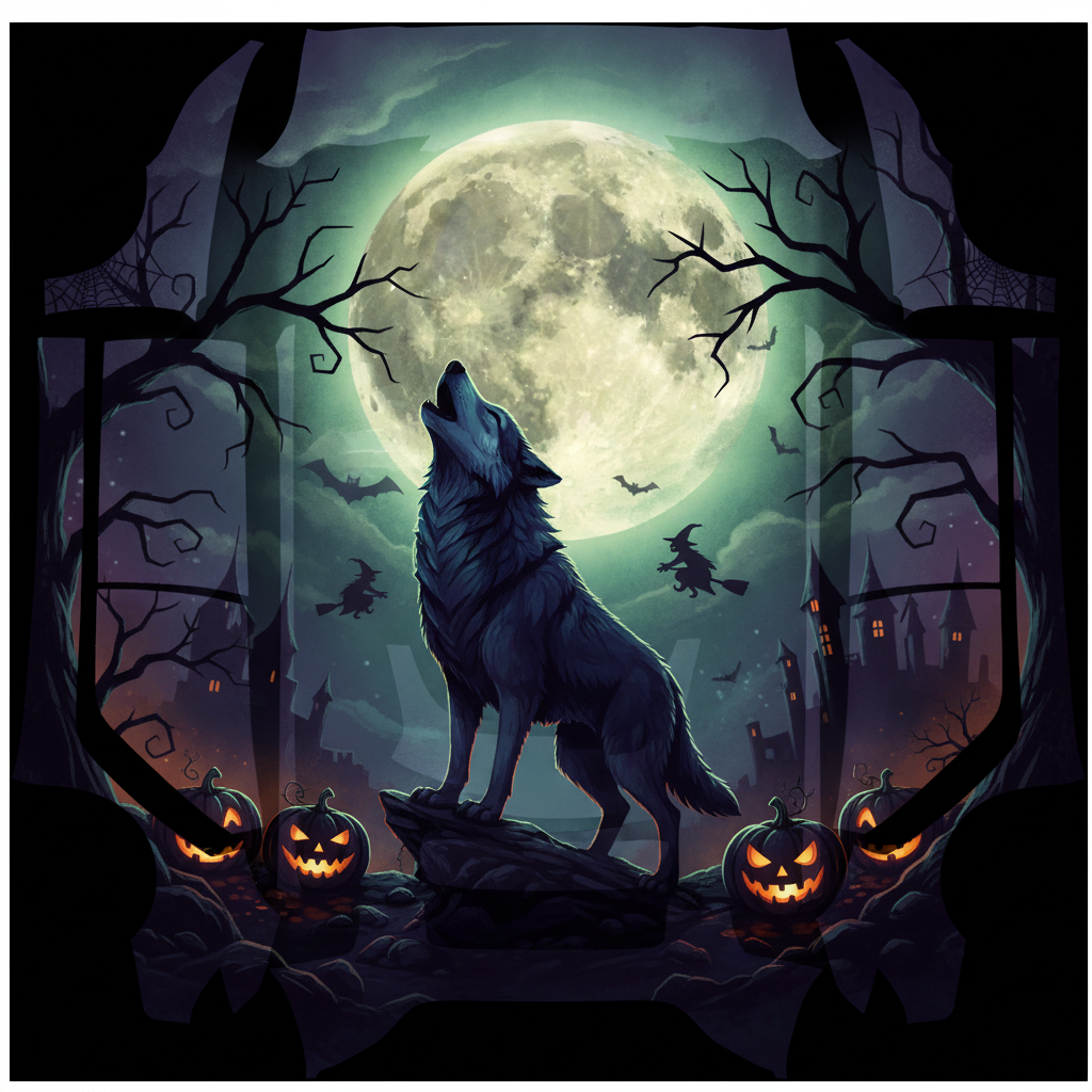 2026 Halloween Wrap — AI wrap design for a Model 3 (2024+) Standard & Premium
