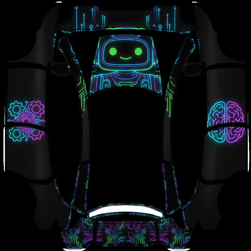 Grok Bot X.ai is depicted as a sleek — AI wrap design for a Model Y L
