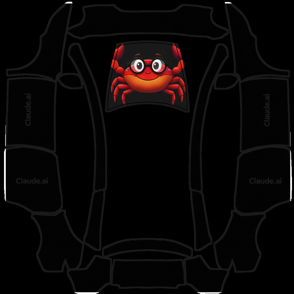 Features a striking black matte background — AI wrap design for a Model Y L