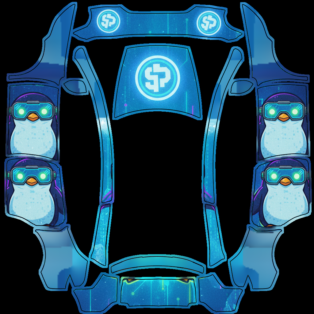 Pengu style wrap design $pengu — AI wrap design for a Model Y L