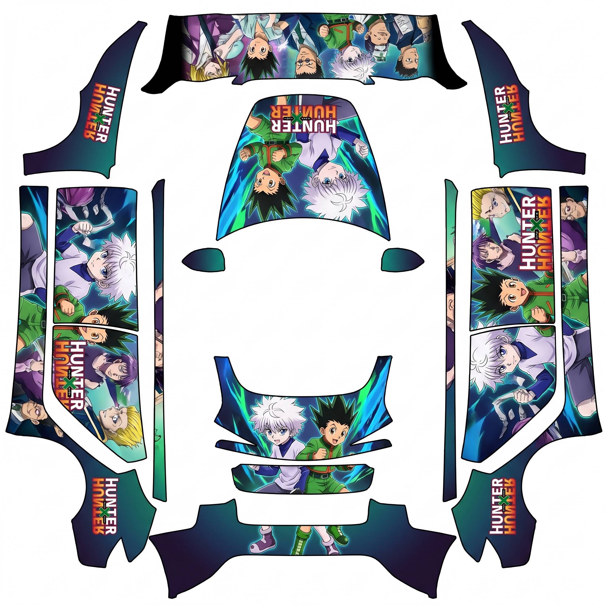 Hunter X Hunter wrap with Killua and Gon — AI wrap design for a Model 3 (2024+ Base)