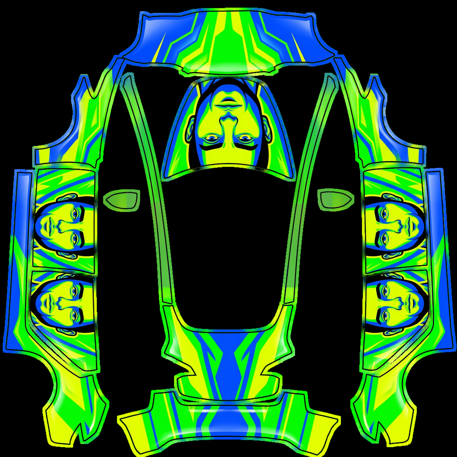 Copying the design as requested — AI wrap design for a Model 3