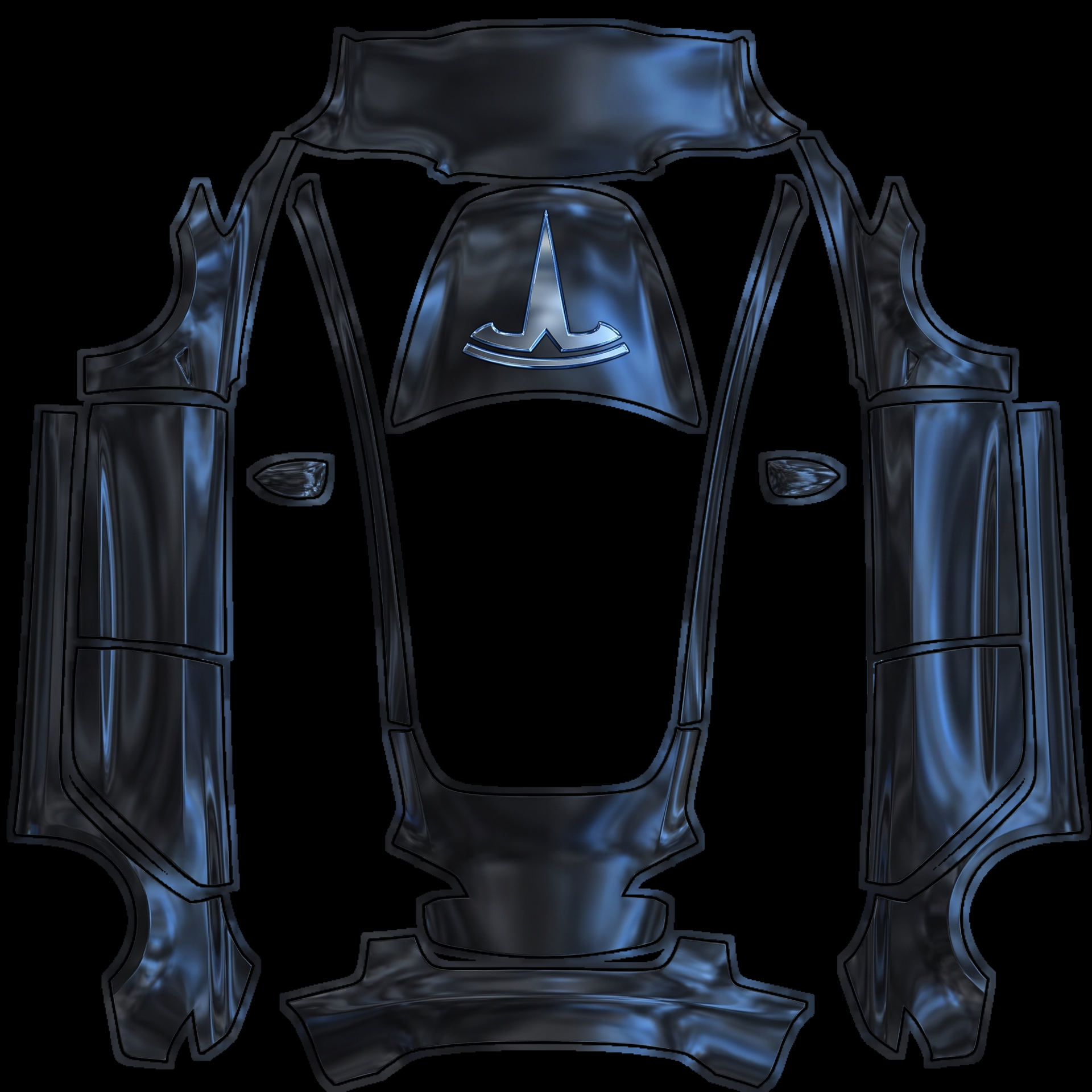 Hood: a large centered Tesla emblem — AI wrap design for a Model 3